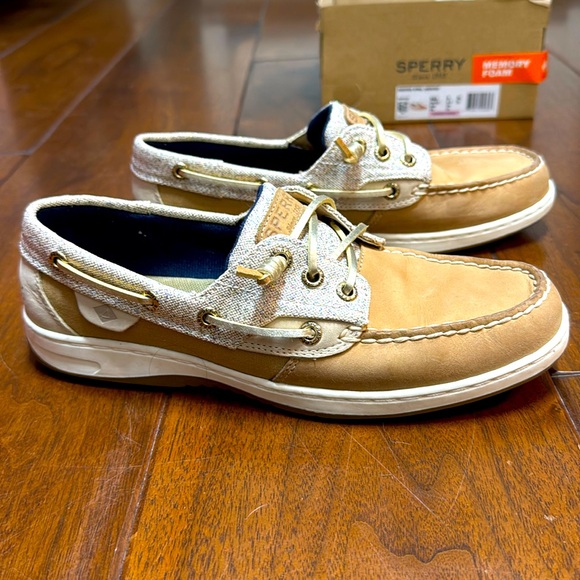 Sperry Women’s Shoes- Rosefish Sparkle - Linen Oat - Size 8 - Picture 2 of 3